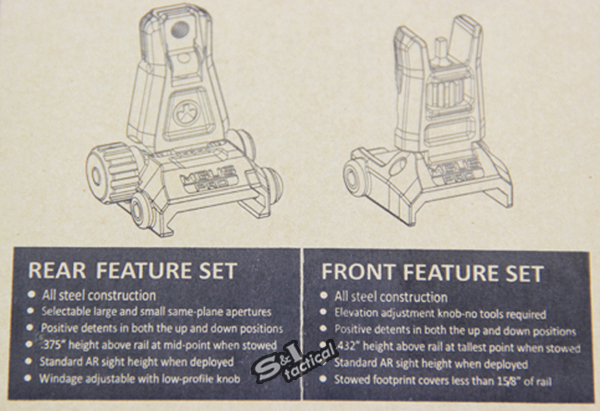 Latest New MBUS PRO Gen3 Back Up Sight Pair Folding Sight